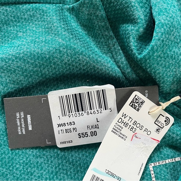 Adidas Women’s Green/Blue Hoodie NWT - Picture 2 of 8